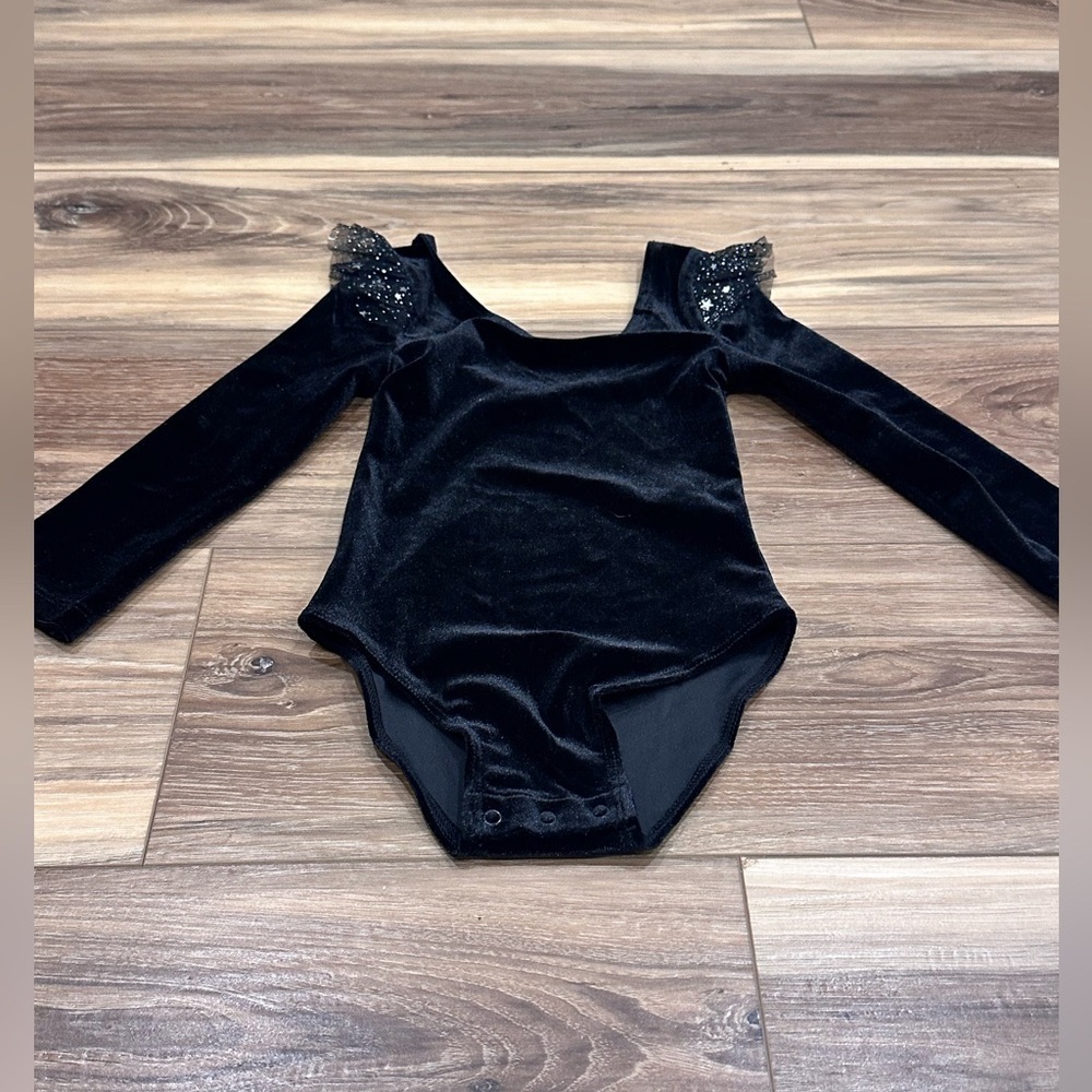 Noralee Black Star Long Sleeve Leotard Size 2T LIKE NEW - Picture 3 of 7